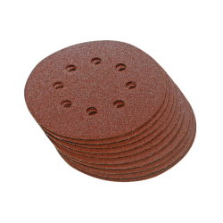 Brúsny papier 125mm pre Excentické brúsky, perforovaný, suchý zips, 10ks - zrnitosť 240