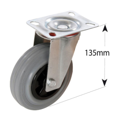 Gumové koliesko 100mm, 70kg otočné