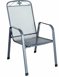 Garland Savoy stohovatelná židle z tahokovu, tmavě šedá