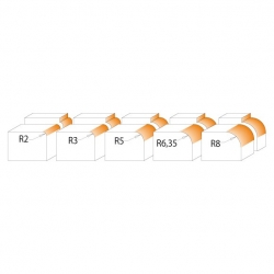 IGM F061 Radiusová žiletková fréza - R5 D32x19,5 B19/6 S=8mm Z2 HM