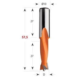 CMT 310 Vrták kolíkovací nepriechodzí S10 L57,5 HW - D11x27 S=10x27 L57,5 L