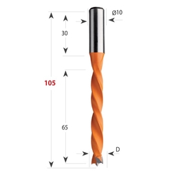 CMT 372 Vrták kolíkovací nepriechodzí S10 L105 HW - D12x65 S=10x30 L105 L