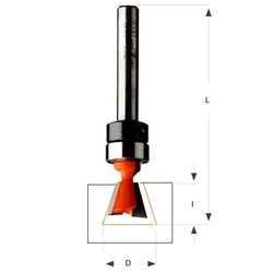 CMT C818 Fréza pre rybinový spoj s ložiskom - D14,2x9,5 L50,8 14° S=6,35 HM