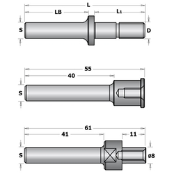 CMT C924 Tŕň tanierovej frézy bez ložiska - S=12