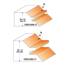CMT C955 Fréza na spoje 90° CMT - D70x31,7 45° S=12 HM