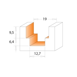 CMT C965 Dvojdrážková fréza čelná - D19x15,9 S=8 HM