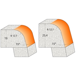 CMT C980 Zaoblovacia fréza na hrany umývadiel CORIAN - R12,7 D54 I25,4 S=12