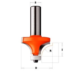 CMT C980 Zaoblovacia fréza na CORIAN - R3,2 D19,05 I12,7 S=12