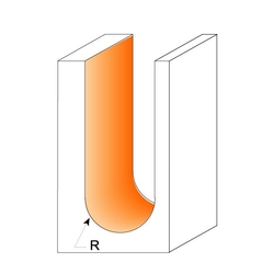 CMT Čelní vypouklá fréza - R8 D15,8x9,5 L50,8 S=6