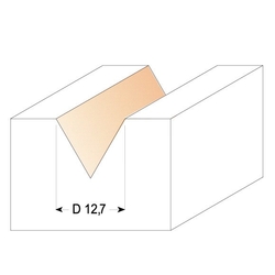 CMT Fréza na V drážku - 60° D12,7x11 60° S=6 HM
