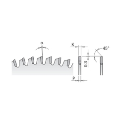 CMT Industrial Pílový kotúč na lamino a DTD - D160x2,2 d20 Z48 HW