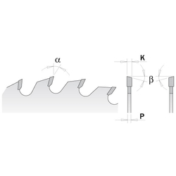 CMT Industrial Pílový kotúč pre finálne priečne rezy - D200x3,2 d30 Z64 HM