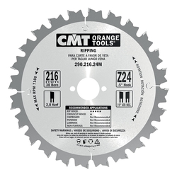 CMT Industrial Pílový kotúč pre pozdĺne rezy - D270x2,8 d30 Z28 HM