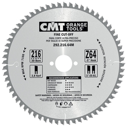 CMT Pílový kotúč pre elektronáradie, finálny rez - D160x2,2 d20 Z56 HM