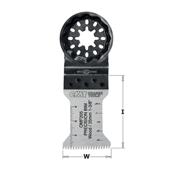 CMT Starlock Ponorný pílový list BIM s predĺženou životnosťou a japonským ostrím, na drevo - 35 mm, set 50 ks