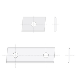 IGM N014 Žiletka tvrdokovová Z2 skosená - 20x12x1,5 UNI L