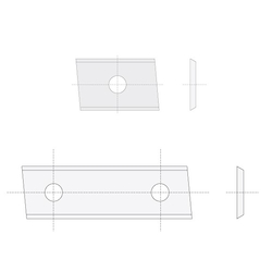 IGM N014 Žiletka tvrdokovová Z2 skosená - 50x12x1,5 Drevo P