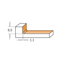 CMT C922.034 Stopková fréza na plochy HW - D52x6,5 L83,5 S=12,7 Z6