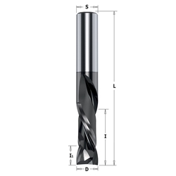 IGM 190.41 DLCS Chrome Drážkovacia špirálová fréza HWM - D12,7x34,9 I1=5,2 L88,9 S=12,7 Z2+2