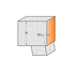 IGM F052 Orezávacia žiletková fréza s kónickým ložiskom na CORIAN - D22x30 A10° L83 S=12,7