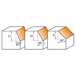 IGM F042 Úhlová žiletková fréza HW - 45° D29x8 L68 S=12,7