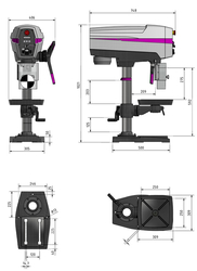 Stolová vŕtačka OPTIdrill DP 26 T (230 V)