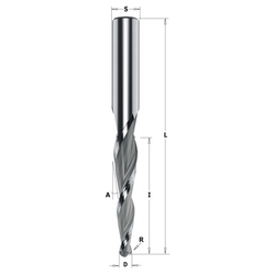 IGM F152 Rezbárska kužeľová špirálová fréza HWM - D3,2x50 R1,6 A2,5° L90 S=8 Z3