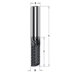 CMT C151 CHROME Fréza na umelý kameň a sklolaminát - D12x25 L75 S=12