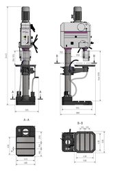 Stĺpová prevodová vŕtačka OPTIdrill DH 45 G