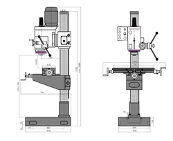 Stĺpová prevodová vŕtačka OPTIdrill DH 40 CT