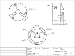 3-čeľusťové skľučovadlo 125 mm pre RT 150