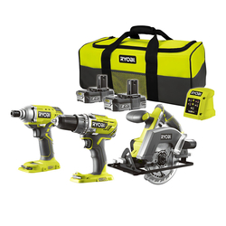Ryobi R18DDIDCSP-220S aku 18 V set (R18IDP + R18DD3 + RWSL1801 + 2 x 2 Ah baterie + nabíječka + taška)