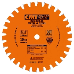 CMT Industrial Pílový kotúč na železo - D136x1,5 d10 Z30 HW