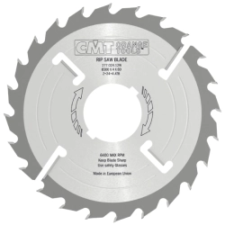 CMT Industrial Rozmietací kotúč s vyhadzovacím zubom, zosilnený - D350x4,2 d70 Z26+6 MEC HW