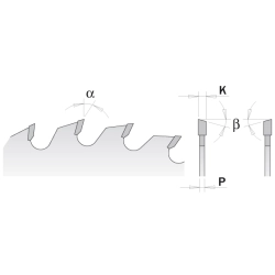 CMT Industrial Pílový kotúč pre finálne priečne rezy - D150x3,2 d30 Z48 HW