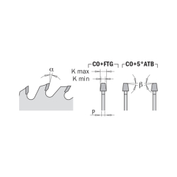 CMT Predrezový kotúč kónický pre CNC stroje - D200x4,3-5,5 d65 Z36 HW