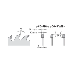 CMT XTreme Predrezový kotúč kónický - D180x4,3-5,5 d45 Z36 HW