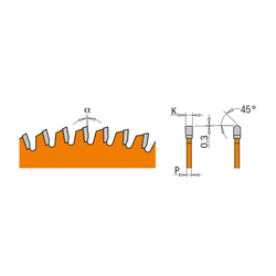 CMT Orange Pílový kotúč na lamino, plast a neželezné kovy - D180x2,8 d20 Z40 HW