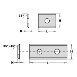 CMT Žiletka - 19,5x12x1,5mm