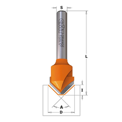 CMT C915 Fréza na V drážku pre Alucobond - 135° D18x3,3 S=8 HM