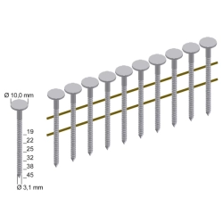 CNZ31/22NKRI Pozinkované strešné klince 22mm Balenie 7 200 ks