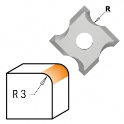 IGM F062 Rádiusová žiletková fréza - R3 D27x3 L58 S=8 HM