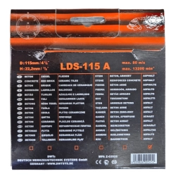 DWT LDS-115 A diamantový segmentový rezný kotúč 115 mm (asfalt)