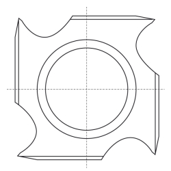 IGM N021 Žiletka tvrdokovová - 18x18x2,45 Drevo+