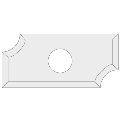IGM N031 Žiletka tvrdokovová rádiusová - R4 19,5x9x1,5 LaminoMDF