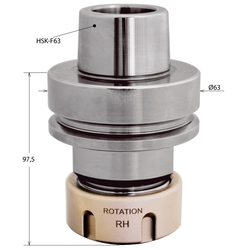 IGM Upínacia hlava HSK F63 ER32 pre CNC Pravo-Ľavotočivá