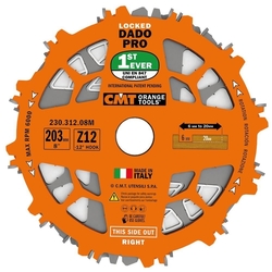 CMT Sada drážkovacích kotúčov DADO PRO D203x6,2-20 d30 Z12 HW