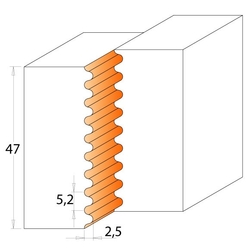 CMT Fréza na spoje škárovky MAN - D105x50 d30 Z2 ALU