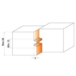 CMT Fréza na spoje dvojzub MAN - D100x40 d30 Z2 ALU