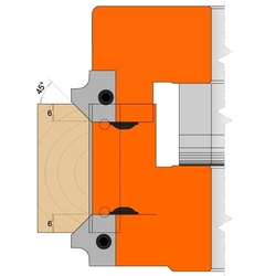 CMT Nôž pre C694005 - pár žiletiek R2+45° prof.A2 horné